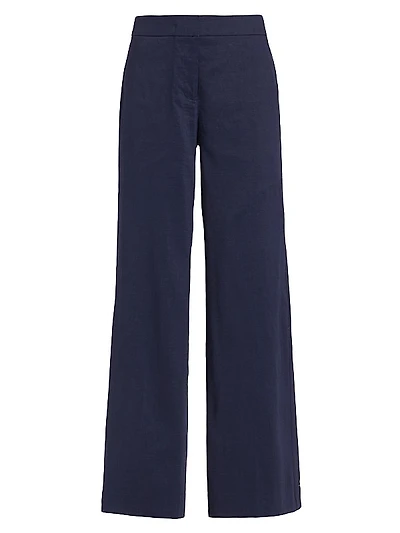 Gissel Linen-Blend Flared Pants