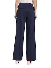 Gissel Linen-Blend Flared Pants