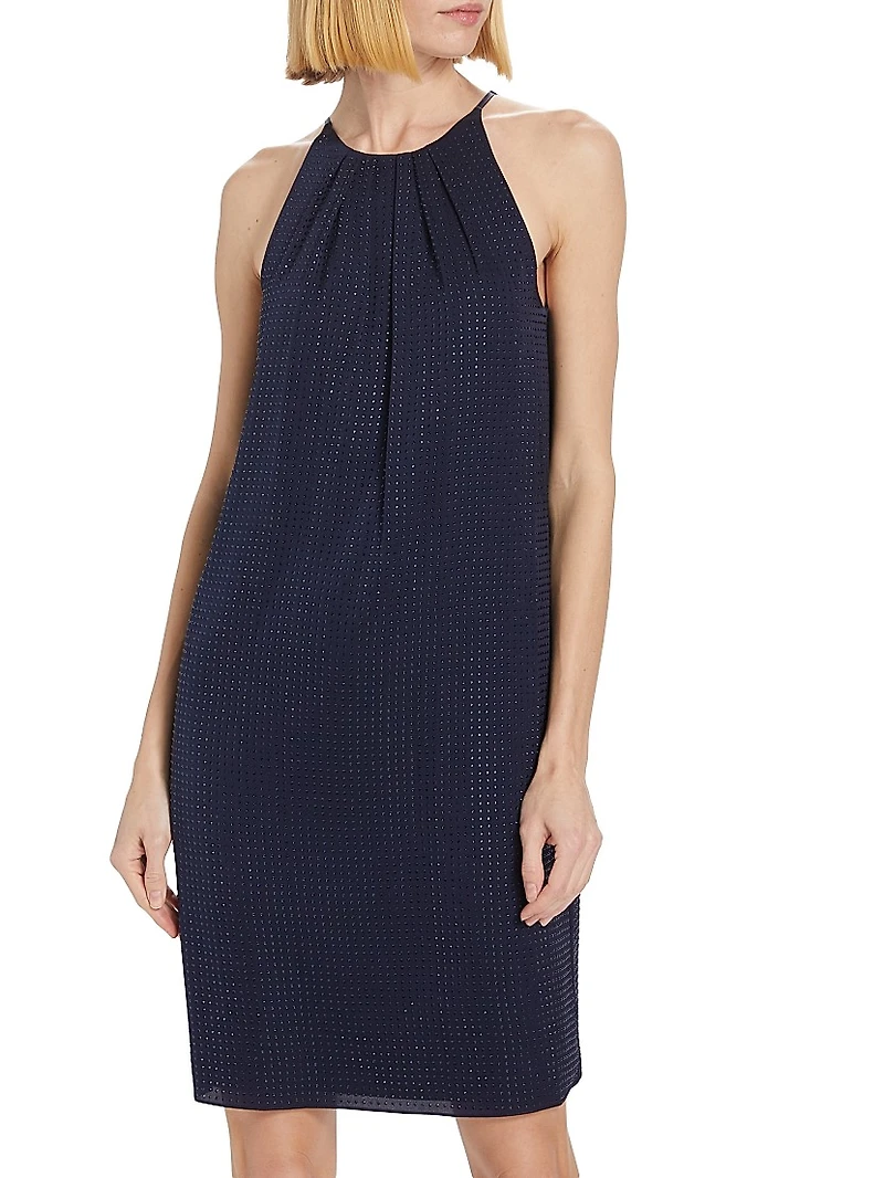 Brenna Crystal-Embellished Shift Dress