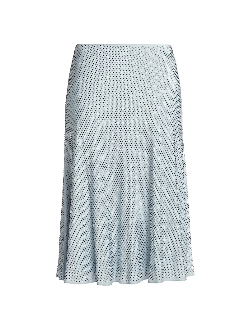 Dallas Crystal-Embellished Silk-Blend Skirt