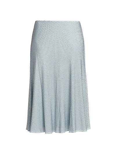 Dallas Crystal-Embellished Silk-Blend Skirt