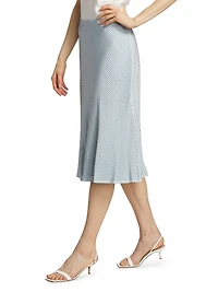 Dallas Crystal-Embellished Silk-Blend Skirt