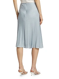 Dallas Crystal-Embellished Silk-Blend Skirt