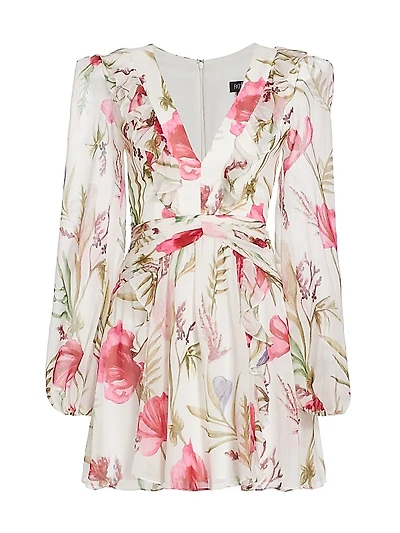 Viera Balloon-Sleeve Minidress