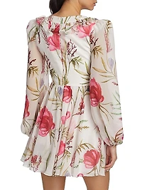 Viera Balloon-Sleeve Minidress