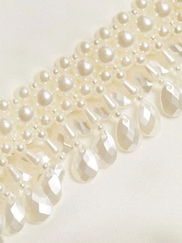 Hand-Beaded Jersey Miniskirt