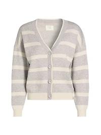 Striped Knit Boxy Cardigan