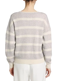 Striped Knit Boxy Cardigan