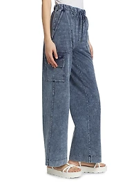 Cotton-Blend Drawstring Cargo Pants