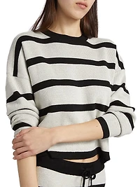 Striped Knit Crop Sweater