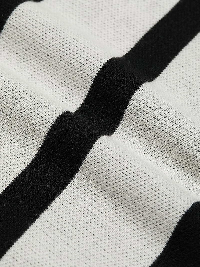 Striped Knit Crop Sweater