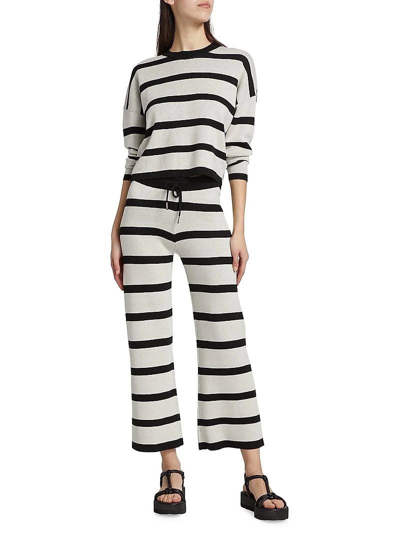 Striped Knit Crop Sweater