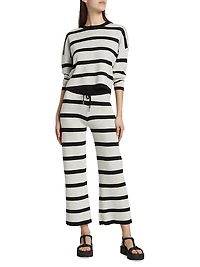 Striped Knit Crop Sweater