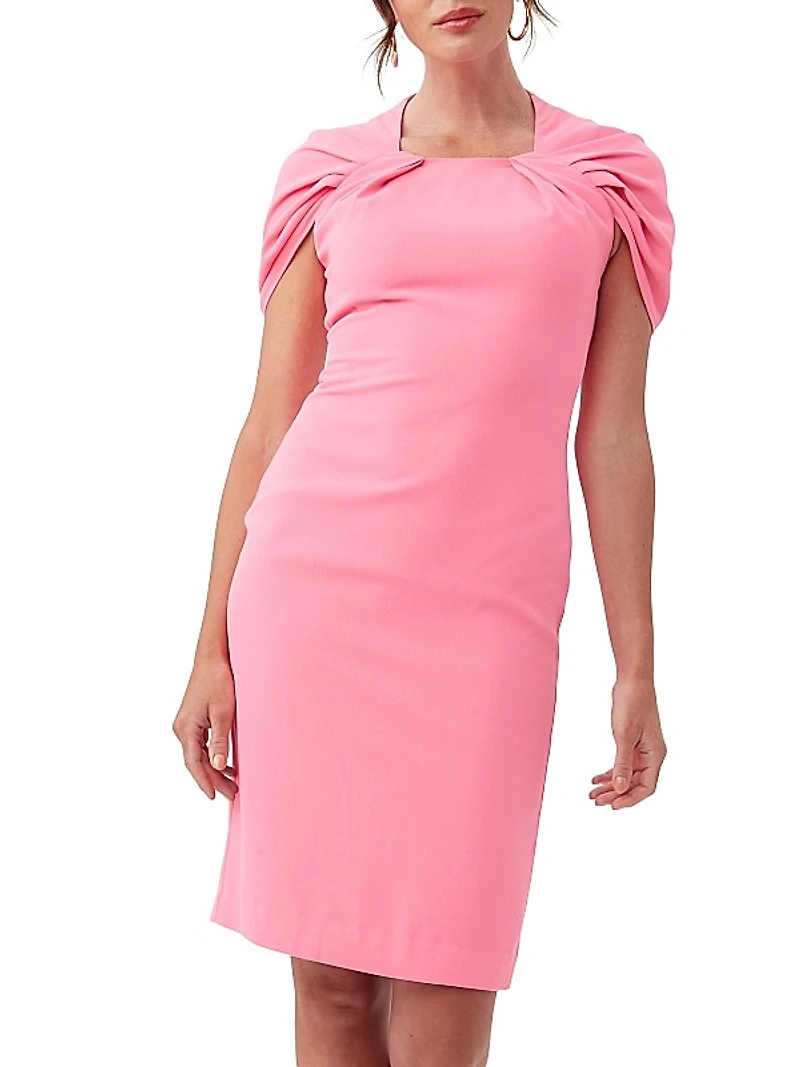 Keshi Draped Crepe Minidress