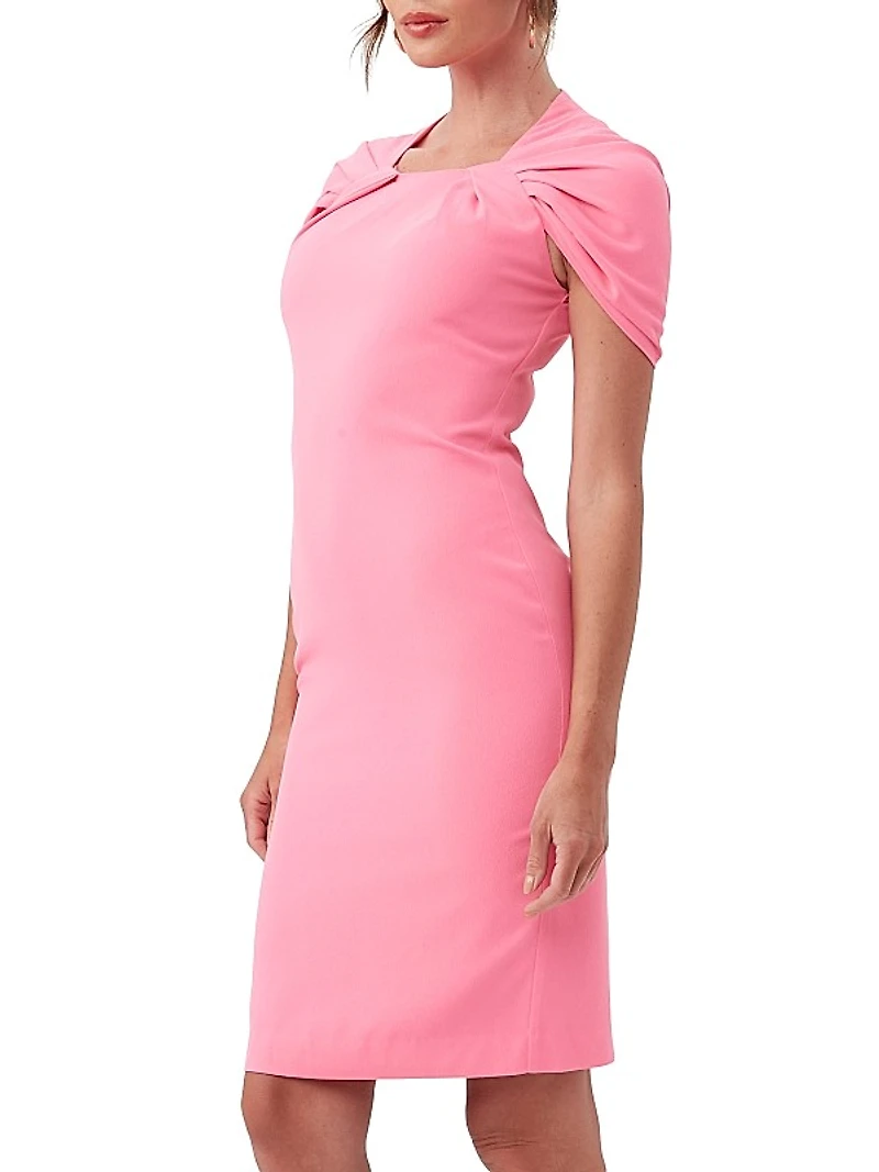 Keshi Draped Crepe Minidress