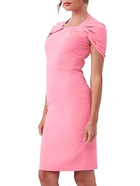Keshi Draped Crepe Minidress