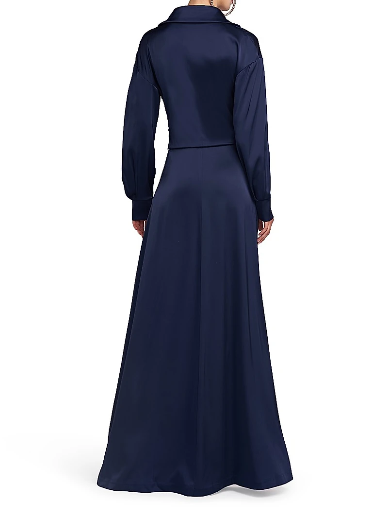 Ivon Charmeuse D-Loop Belt Gown