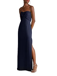 Henna Satin Strapless Gown