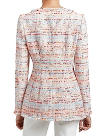 Elara Cotton-Blend Tweed Jacket