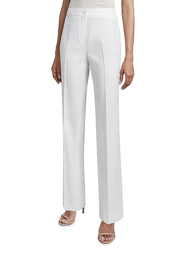Virgin Wool Straight-Leg Pants