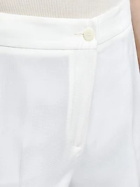Virgin Wool Straight-Leg Pants