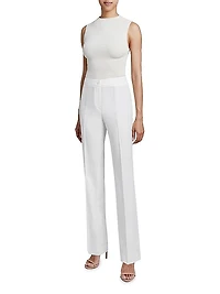 Virgin Wool Straight-Leg Pants