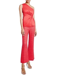 Liza Flared Cotton-Blend Pants