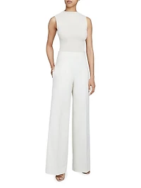 Cotton Poplin Wide-Leg Pants
