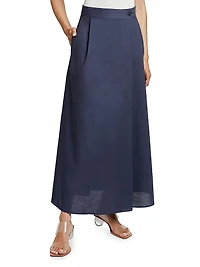 Overlap A-Line Maxi Skirt