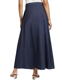 Overlap A-Line Maxi Skirt