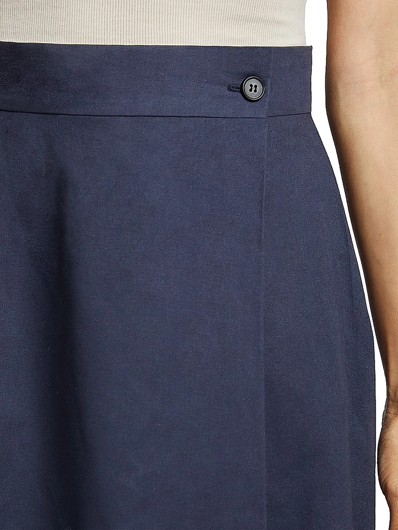 Overlap A-Line Maxi Skirt