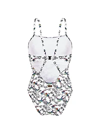 Rainbow Birds One-Piece Swimsuit