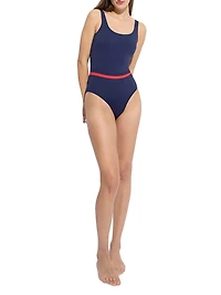 Striped One-Piece Swimsuit