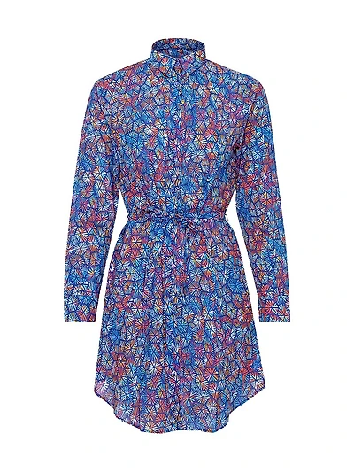 Geometric Cotton Shirtdress