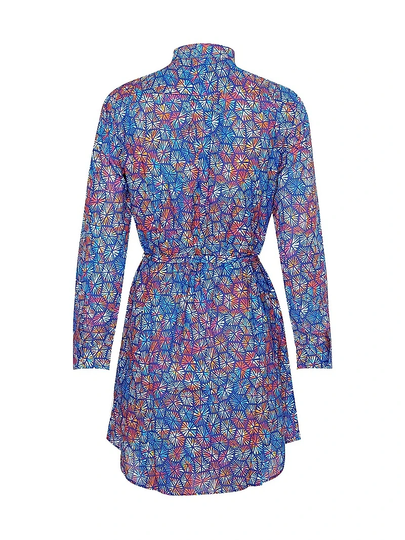 Geometric Cotton Shirtdress