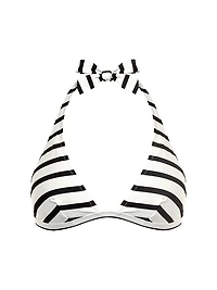 Striped Halter Bikini Top