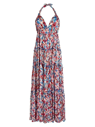 Floral Halter Maxi Dress