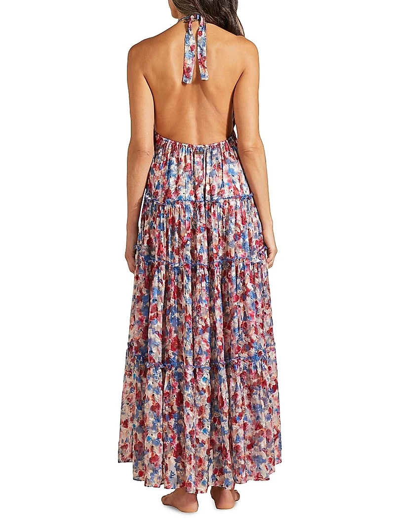 Floral Halter Maxi Dress