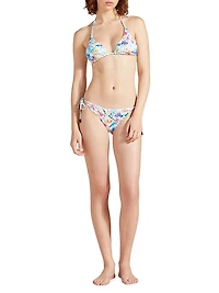 Happy Flowers String Bikini Top