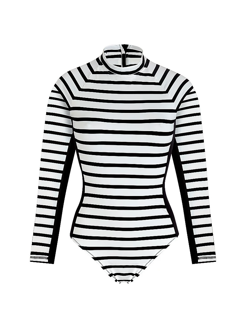 Striped Long-Sleeve Rashguard
