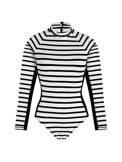Striped Long-Sleeve Rashguard