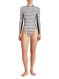 Striped Long-Sleeve Rashguard