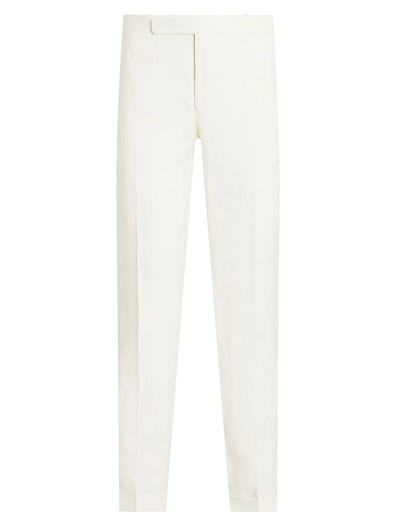 Gregory Silk & Linen-Blend Trousers
