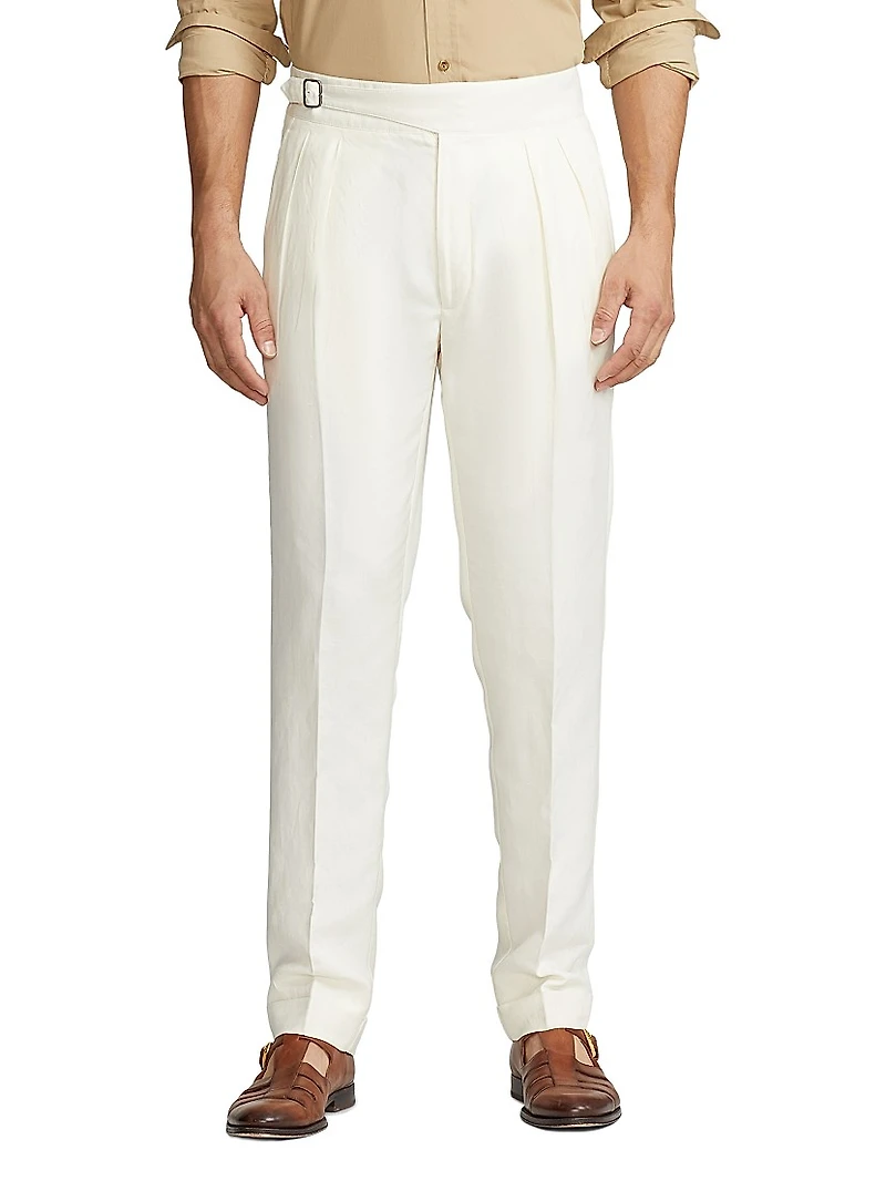 Gregory Silk & Linen-Blend Trousers