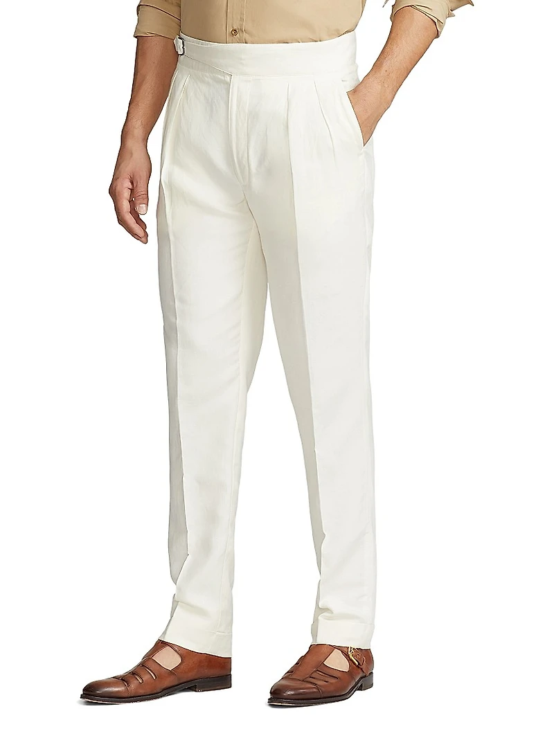 Gregory Silk & Linen-Blend Trousers
