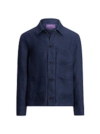 Burnham Linen-Silk Woven Jacket