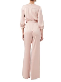 Mineral Wide-Leg Satin Jumpsuit