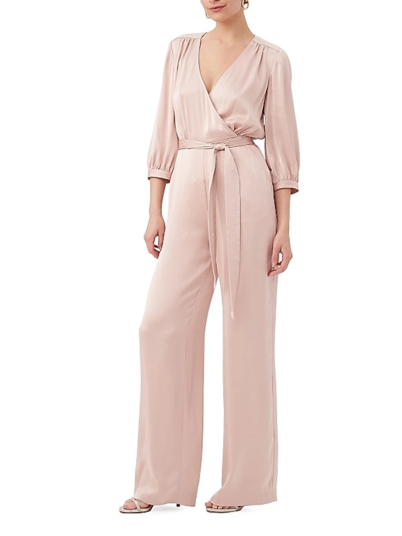 Mineral Wide-Leg Satin Jumpsuit