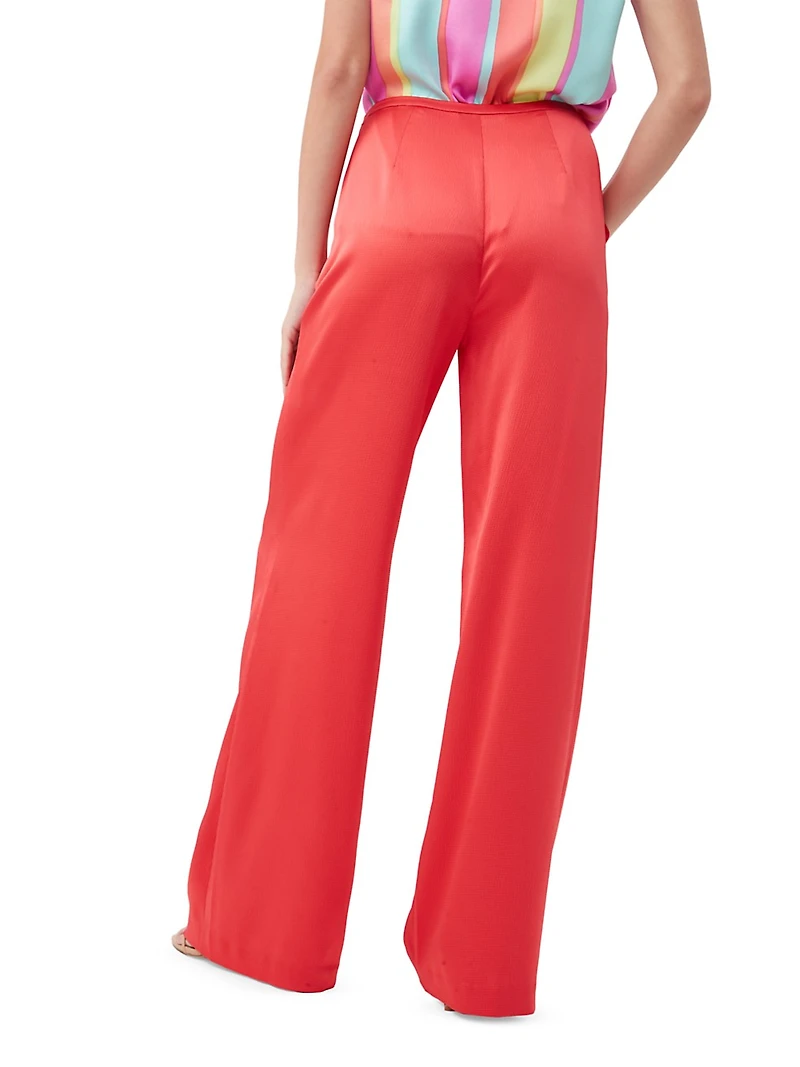 Tavia Wide-Leg Crepe Pants