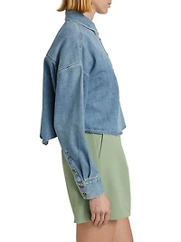 Boyfriend Denim Crop Shirt